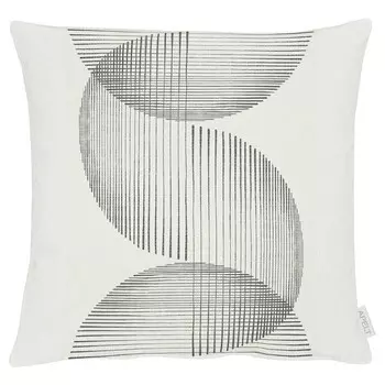 Декоративная подушка Apelt 5702, 48x48x10 см, черно-белый