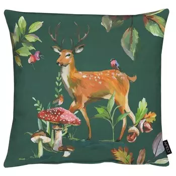 Декоративная подушка Apelt 5884, 45x45x10 см цвет petrol/braun