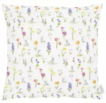 Декоративная подушка APELT "6905", чехол с наполнителем, 1 шт 48х48 см, красочный/желтый