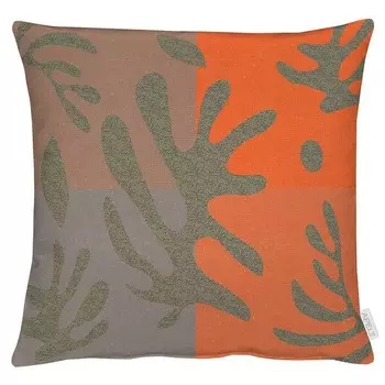 Декоративная подушка Apelt Dora, 48x48x10 см цвет orange/braun