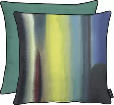 Декоративная подушка APELT "Флинн", с двусторонней функцией и окантовкой 46х46 см, цвет bunt/petrol + gemustert