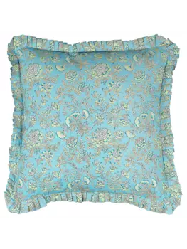 Декоративная подушка Beliani 1er Set Deko AMOENA, цвет blau/braun/wei