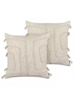 Декоративная подушка Beliani 2 tlg Deko PLEIONE, бежевый