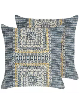 Декоративная подушка Beliani 2 tlg Deko SIDI, цвет blau/bunt/wei
