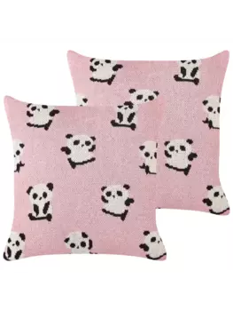 Декоративная подушка Beliani 2 tlg Deko TALOKAN, цвет rosa/schwarz/wei