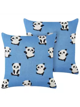 Декоративная подушка Beliani 2 tlg Deko TALOKAN, цвет blau/schwarz/wei