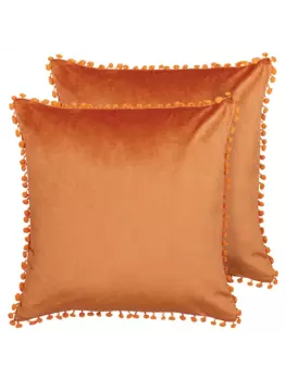 Декоративная подушка Beliani 2er Set Deko AERANGIS, оранжевый
