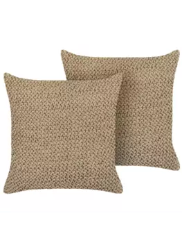 Декоративная подушка Beliani 2er Set Deko BEGONIA, цвет natrlich/beige