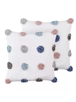 Декоративная подушка Beliani 2er Set Deko BRACKEN, цвет wei/bunt