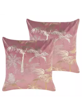 Декоративная подушка Beliani 2er Set Deko CARANDAY, цвет rosa/gold