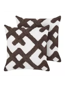 Декоративная подушка Beliani 2er Set Deko CARNATION, цвет wei/braun