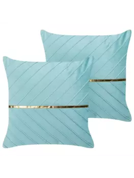 Декоративная подушка Beliani 2er Set Deko CONEFLOWER, цвет blau/gold