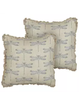 Декоративная подушка Beliani 2er Set Deko CORNALES, цвет beige/wei/grau