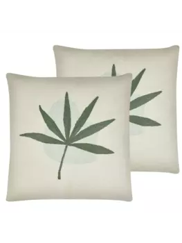 Декоративная подушка Beliani 2er Set Deko DAVALLIA, цвет beige/blau/grn