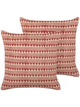 Декоративная подушка Beliani 2er Set Deko DEGLUPTA, цвет rot/beige