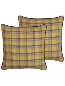 Декоративная подушка Beliani 2er Set Deko DICENTRA, цвет gelb/bunt