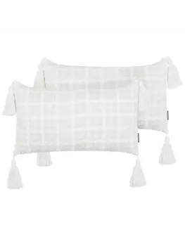 Декоративная подушка Beliani 2er Set Deko DOURIS, цвет beige/wei