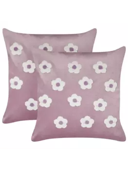 Декоративная подушка Beliani 2er Set Deko ECHINACEA, фиолетовый