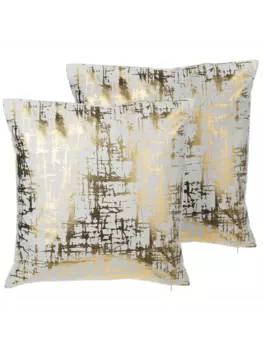 Декоративная подушка Beliani 2er Set Deko GARDENIA, цвет gold/wei