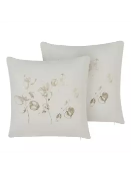 Декоративная подушка Beliani 2er Set Deko GOMPHRENA, цвет beige/gold