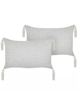 Декоративная подушка Beliani 2er Set Deko HAKONE, цвет grn/beige