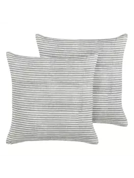 Декоративная подушка Beliani 2er Set Deko KANPAS, цвет grau/wei