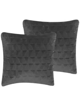 Декоративная подушка Beliani 2er Set Deko LALAM, серый