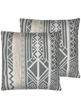 Декоративная подушка Beliani 2er Set Deko LAURUS, цвет grau/beige