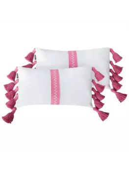 Декоративная подушка Beliani 2er Set Deko LOVELY, цвет wei/rosa