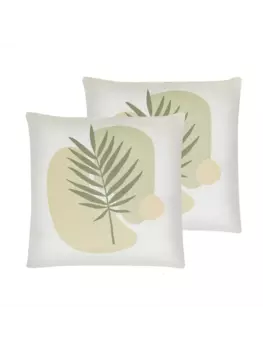 Декоративная подушка Beliani 2er Set Deko MICROSORUM, цвет grn/beige