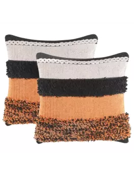 Декоративная подушка Beliani 2er Set Deko MIHALGAZI, цвет bunt/schwarz/beige