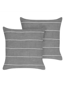 Декоративная подушка Beliani 2er Set Deko MILAS, цвет grau/wei