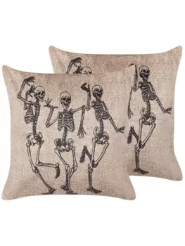 Декоративная подушка Beliani 2er Set Deko MORTESTI, цвет beige/schwarz