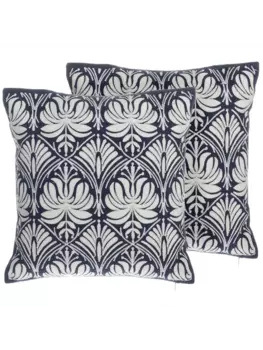 Декоративная подушка Beliani 2er Set Deko NEMESIA, цвет blau/wei