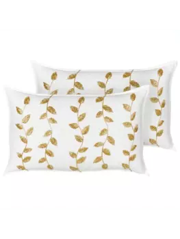 Декоративная подушка Beliani 2er Set Deko NERIUM, цвет wei/gold