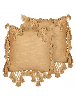 Декоративная подушка Beliani 2er Set Deko OLEARIA, бежевый