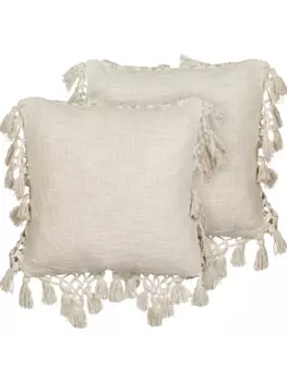 Декоративная подушка Beliani 2er Set Deko OLEARIA, бежевый