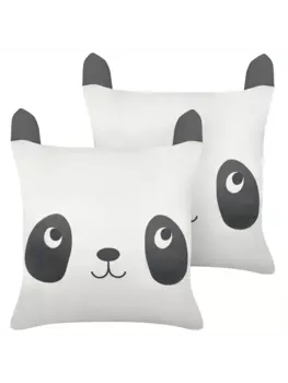 Декоративная подушка Beliani 2er Set Deko PANDAPAW, белый/черный