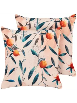Декоративная подушка Beliani 2er Set Deko PIALPETTA, цвет bunt/orange