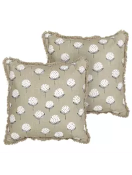 Декоративная подушка Beliani 2er Set Deko PSILOTALES, цвет beige/wei