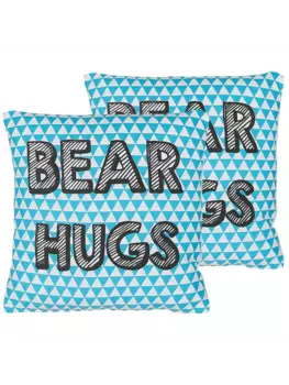 Декоративная подушка Beliani 2er Set Deko RADZKOT, цвет blau/wei/schwarz