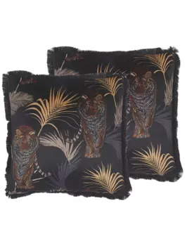 Декоративная подушка Beliani 2er Set Deko RAMTEK, цвет schwarz/grau/beige