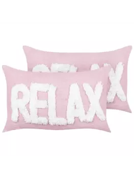 Декоративная подушка Beliani 2er Set Deko RELAXIFY, розовый