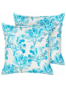 Декоративная подушка Beliani 2er Set Deko ROCKWEED, цвет wei/blau