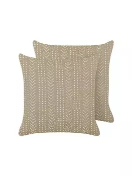 Декоративная подушка Beliani 2er Set Deko SENECIO, цвет beige/wei