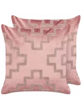 Декоративная подушка Beliani 2er Set Deko SERGIPE, розовый