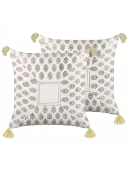 Декоративная подушка Beliani 2er Set Deko SETOSA, цвет bunt/wei/rosa