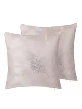 Декоративная подушка Beliani 2er Set Deko SILENE, цвет rosa/silber