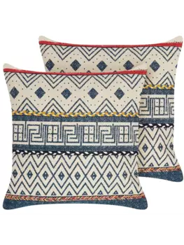 Декоративная подушка Beliani 2er Set Deko SOUK, цвет bunt/rot/beige