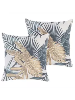 Декоративная подушка Beliani 2er Set Deko TAGETES, цвет bunt/grn/beige